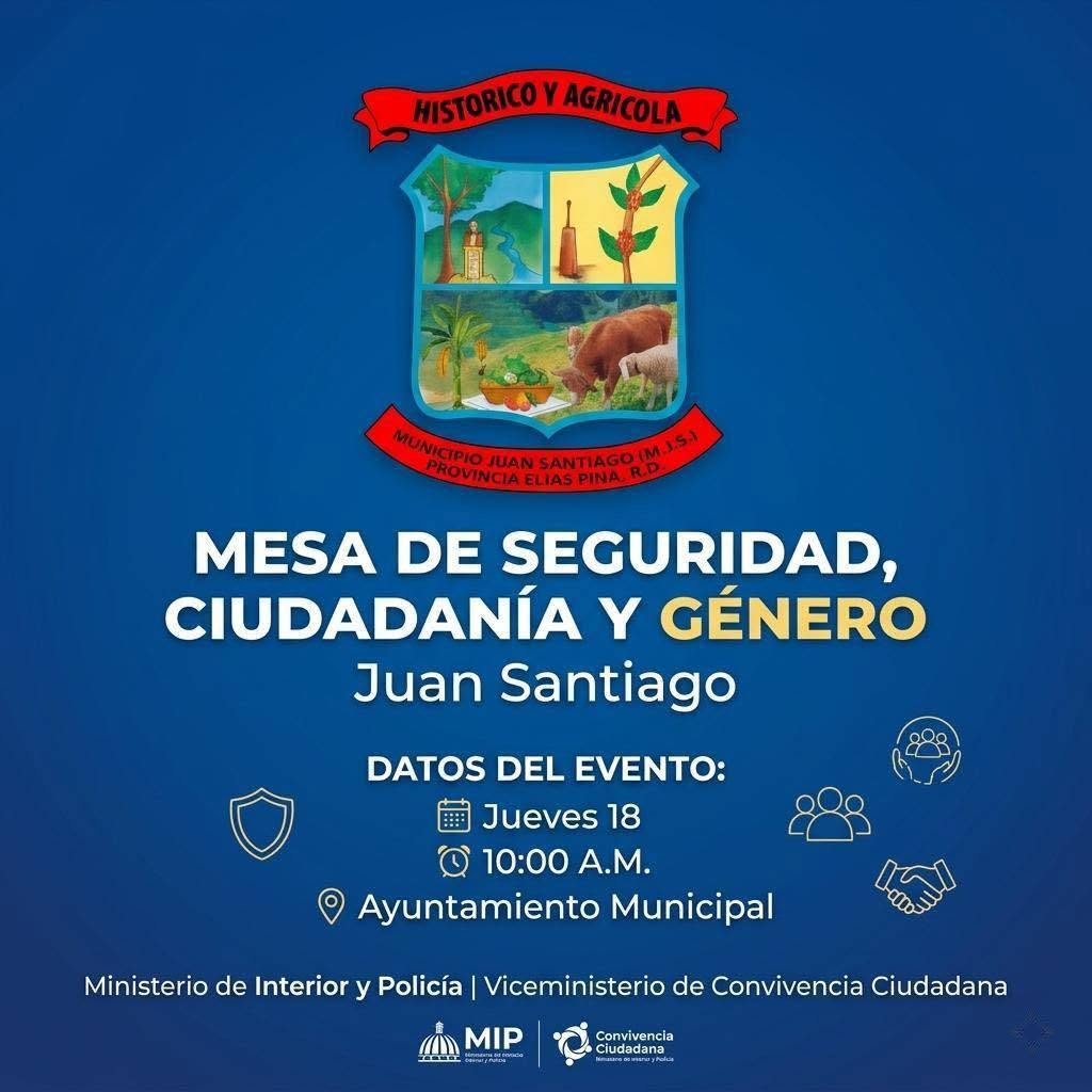 Invitación a la Mesa de Seguridad, Ciudadanía y Género.